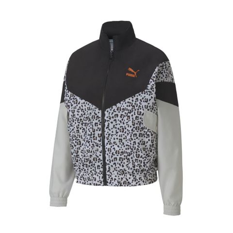 【PUMA】女 流行系列TFS豹紋風衣外套(F)-59895701