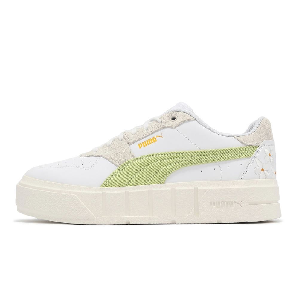 PUMA Cali Court Embroidery Wns 休閒鞋 女鞋 白綠色-39882801