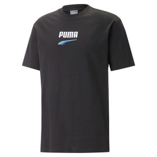 【PUMA】流行系列Downtown Logo短袖T恤 短袖上衣 男 黑色-53824851