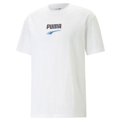 PUMA 流行系列Downtown Logo短袖T恤 短袖上衣 男 白色-53824852