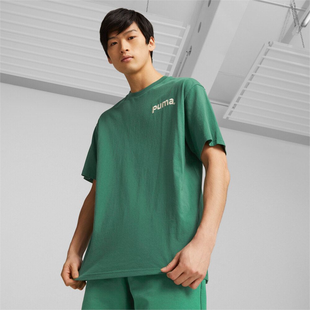 PUMA 流行系列P.Team短袖T恤 短袖上衣 男 綠色-62248637