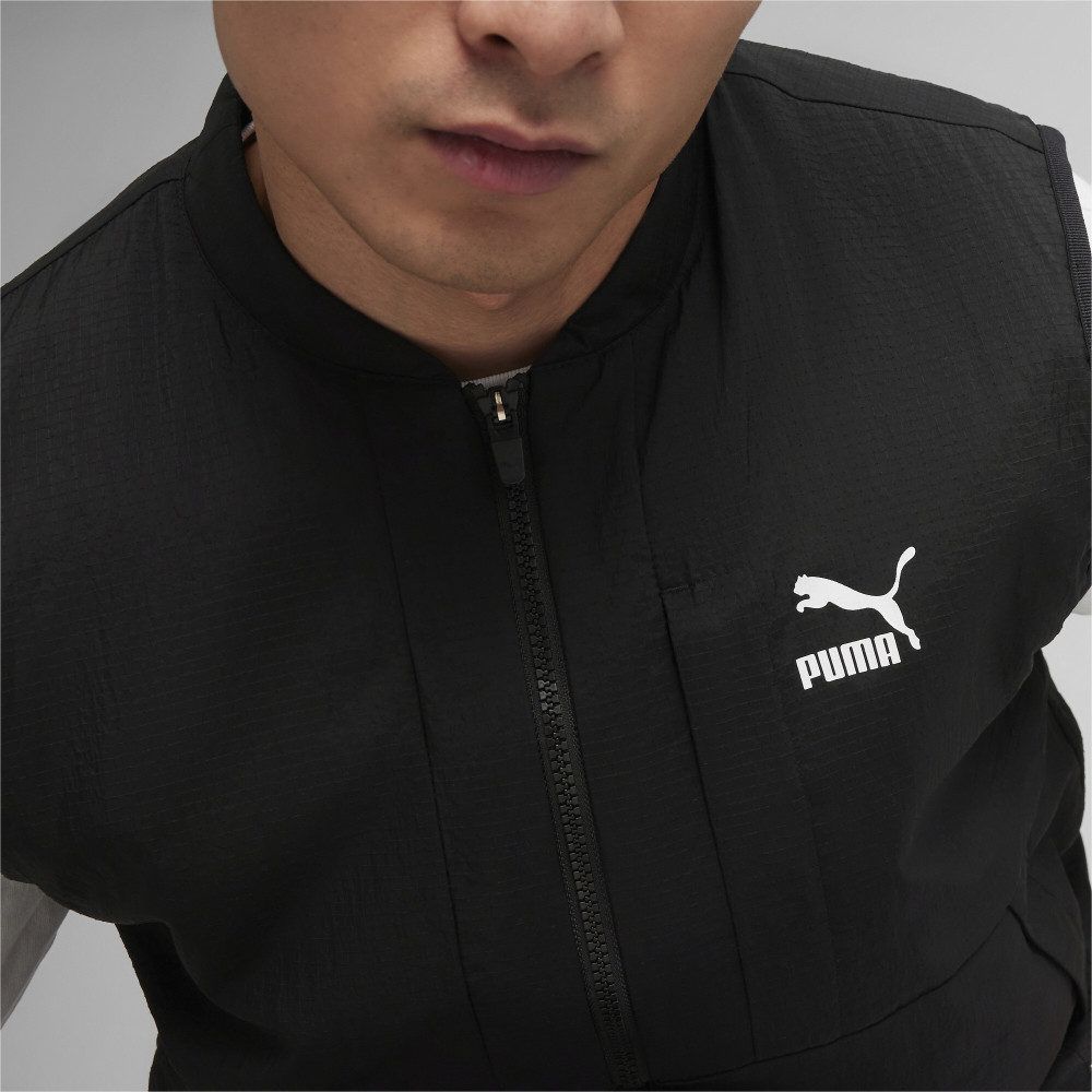 PUMA 【PUMA】流行系列Classics立領背心(M) 刷毛背心 男 黑色-62449501