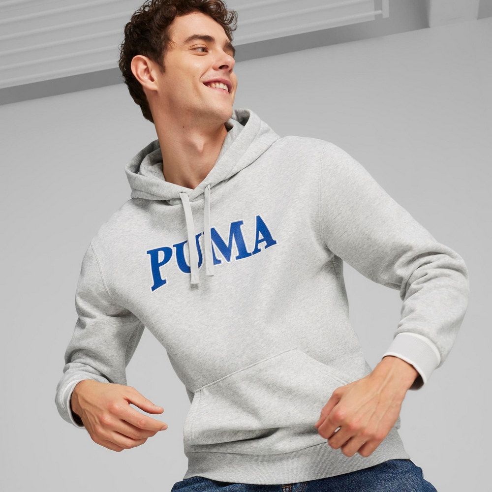 PUMA 【PUMA】基本系列Puma Squad長厚連帽T恤(M) 連帽上衣 男 灰色-68125304