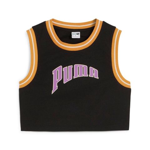 PUMA 【PUMA】流行系列P.Team Fanbase短版休閒背心(F) 背心上衣 女 黑色-62502401