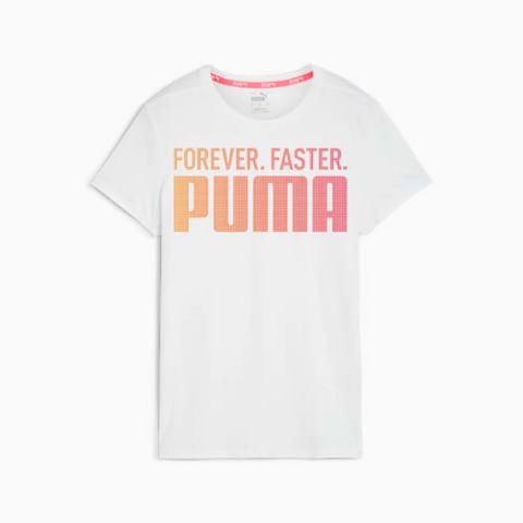 PUMA 【PUMA】跑步系列Run Fav FF短袖T恤(F) 短袖上衣 女 白色-52614402