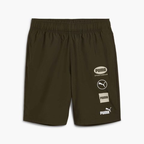 PUMA 【PUMA】基本系列Power 8吋短風褲(M) 短褲 男 深綠色-68174370