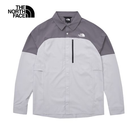 The North Face 北面 男 吸濕排汗防曬休閒長袖襯衫-NF0A83TJRO5