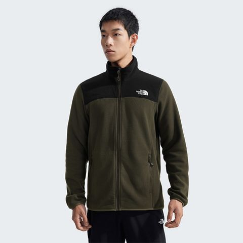 The North Face 北面 男 拼接立領抓絨外套-NF0A8AYKBQW