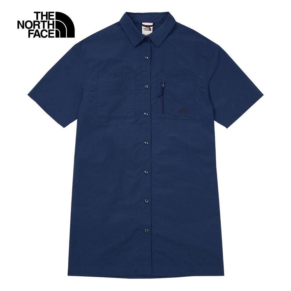 The North Face 北面 女 防風防潑水休閒長裙 洋裝 連身裙-NF0A87YJ8K2
