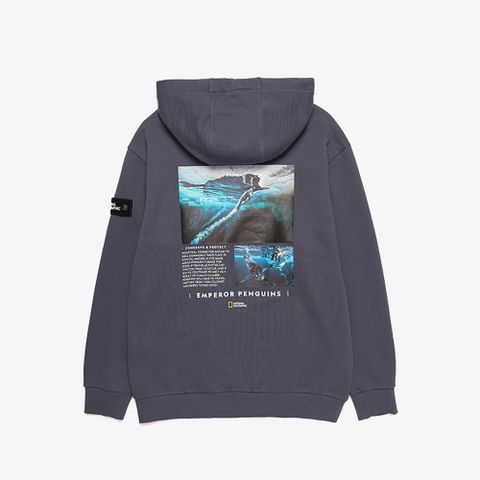 【National Geographic】OVERFIT WOVEN POCKET CONCEPT HOODIE 男女 連帽上衣 海港藍-N213UHD030165