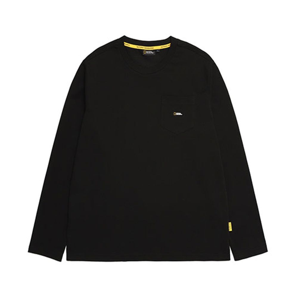  【National Geographic】PALCOC SMALL LOGO LONG SLEEVE ROUND 男女 長袖上衣 炭黑-N213UTS010198