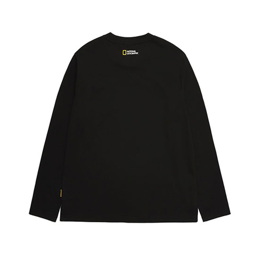  【National Geographic】PALCOC SMALL LOGO LONG SLEEVE ROUND 男女 長袖上衣 炭黑-N213UTS010198