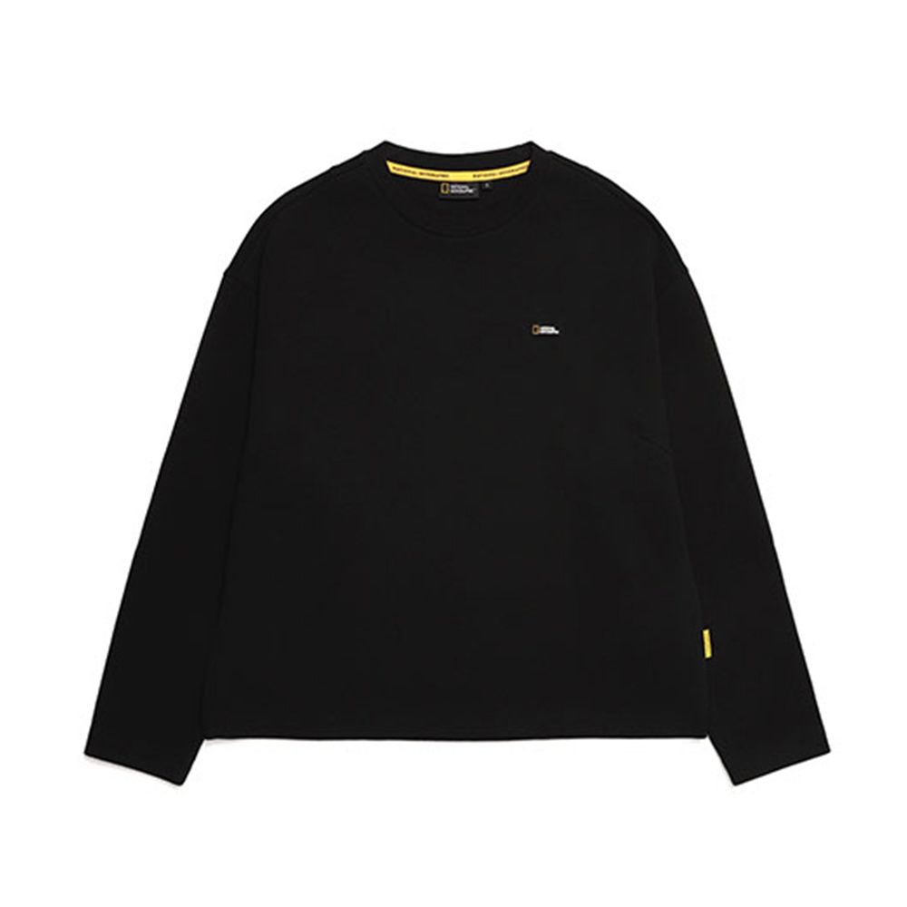  【National Geographic】W VIOLA SEMI OVER-FITTED LONG SLEEVE ROUND 女 長袖上衣 炭黑-N213WTS010198