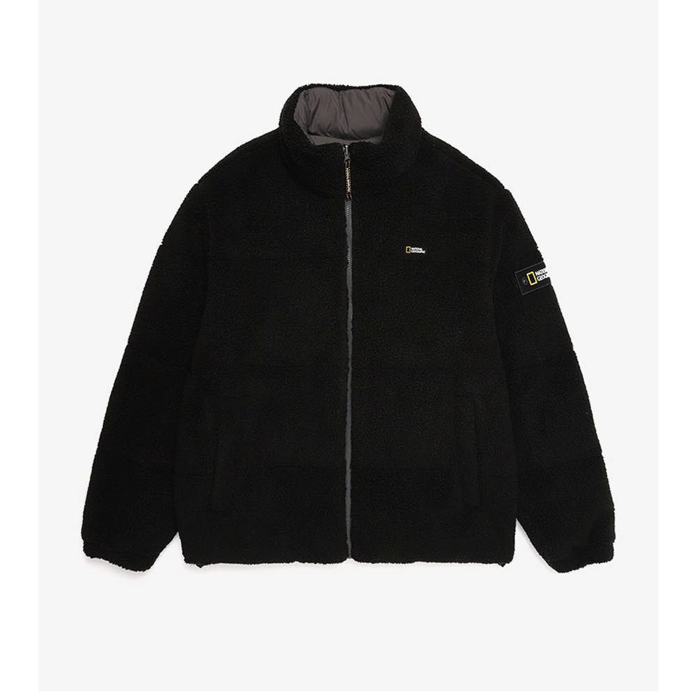  【National Geographic】REVERSABLE FLEECE DOWN-JACKET 男女 羽絨外套 炭黑-N214UDW903198