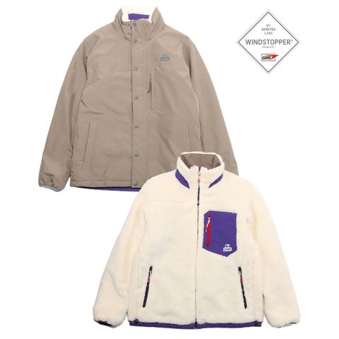 【CHUMS】男 Elmo Gore-Tex WINDSTOPPER Reversible Jacket雙面抗水外套 灰/象牙白