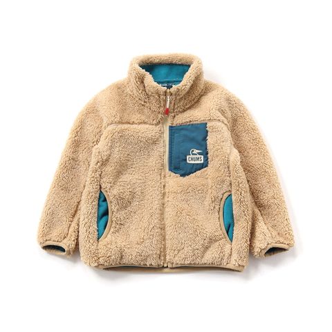 【CHUMS】中大童 Kid’s Bonding Fleece Jacket刷毛外套 淺棕色