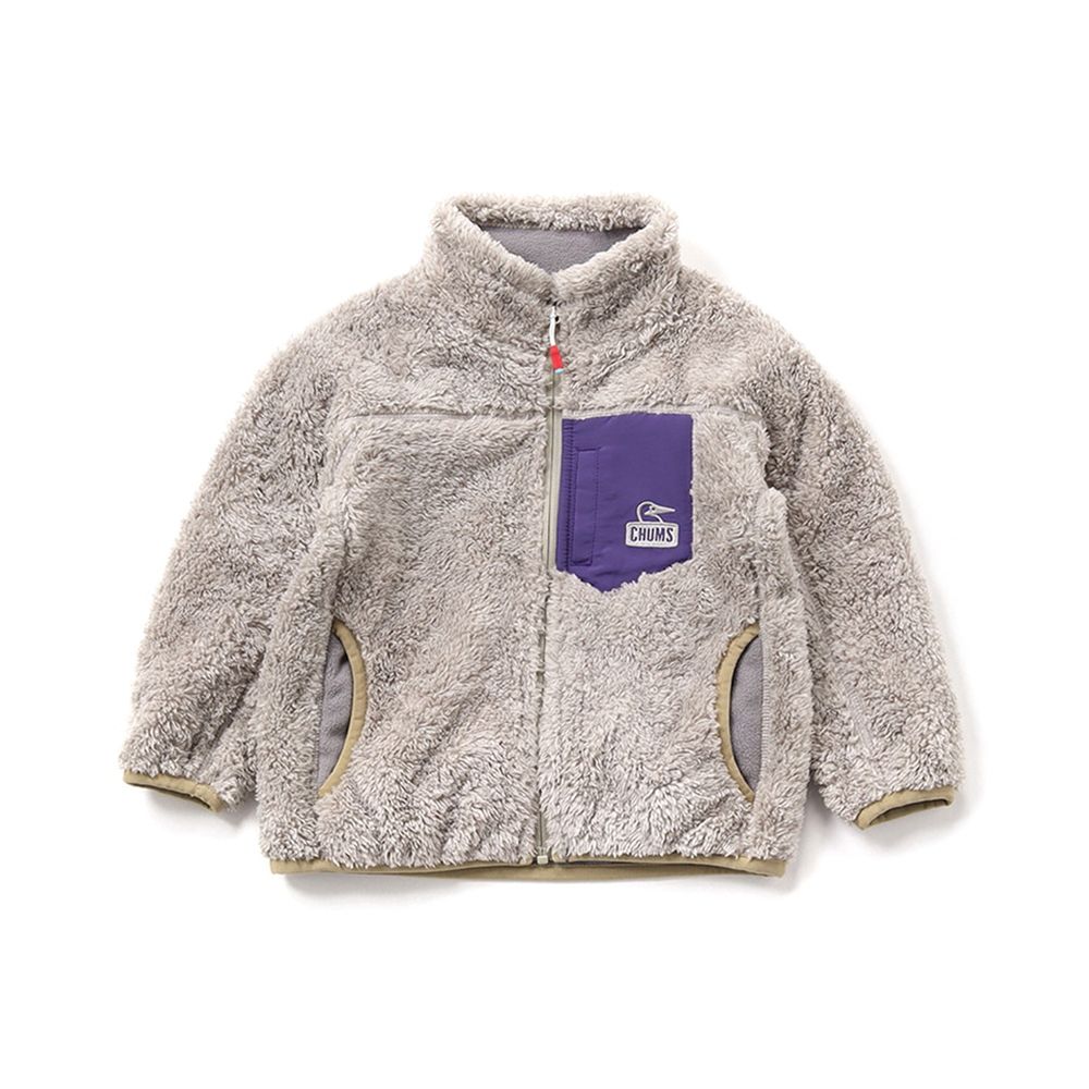 CHUMS】中大童Kid's Bonding Fleece Jacket刷毛外套淺灰白- PChome 24h購物