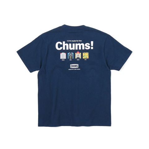 CHUMS 男 Anti-Bug 100% Made For Fun 短袖上衣(防蟲) 深藍-CH012380N001