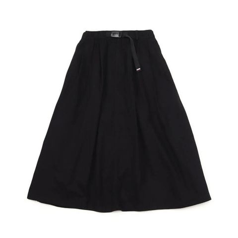 CHUMS 女 Two Tuck Wide Skirt Light風格裙 黑色-CH181302K001