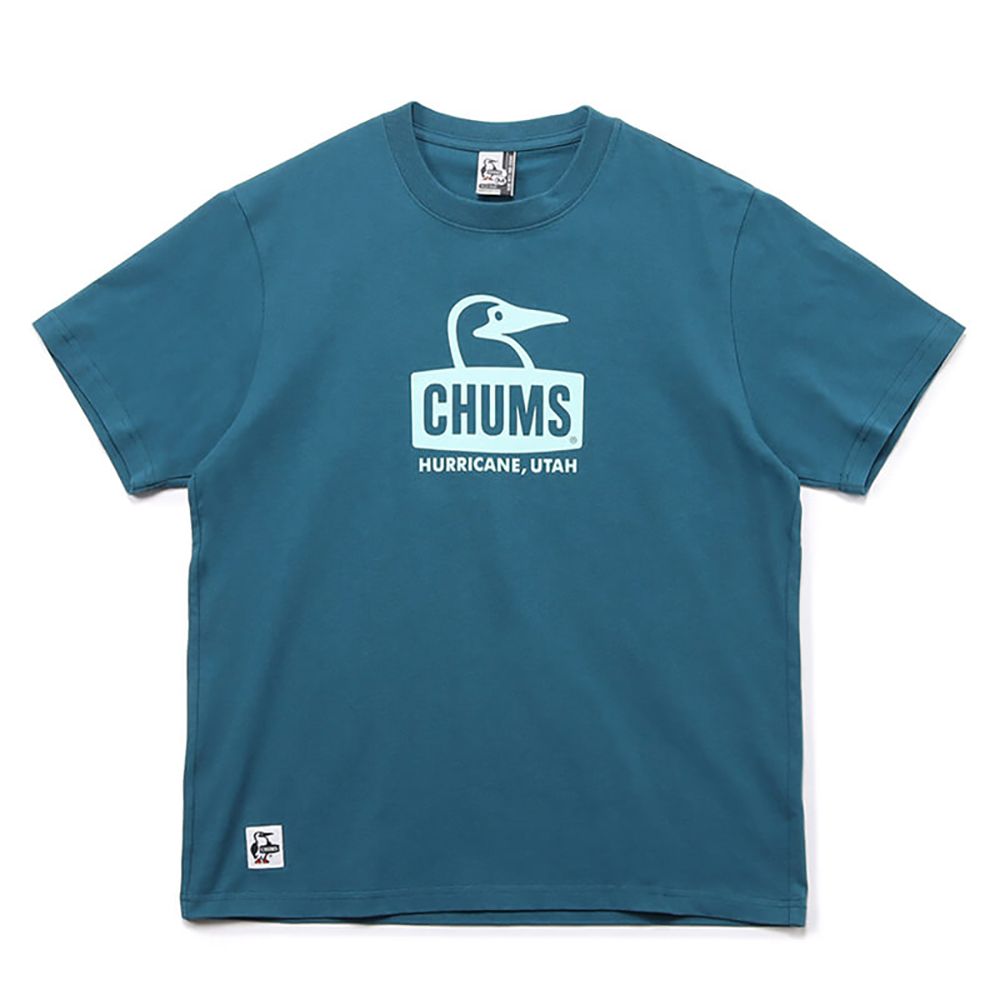 CHUMS Booby Face T-Shirt 短袖上衣 男 藍綠色-CH012278T001