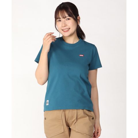 CHUMS Booby Logo T-Shirt 短袖上衣 男 藍綠色-CH012279T001