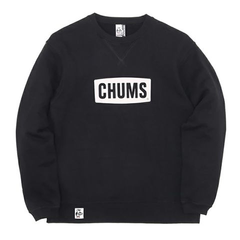 【CHUMS】CHUMS Logo Crew Top LP 圓領套頭衫 男 黑色-CH001444K069