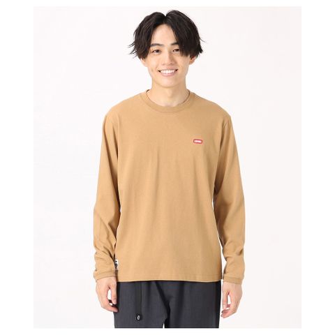 CHUMS Booby Logo Brushed L/S T-Shirt 長袖上衣 男 淺棕色-CH012304B001