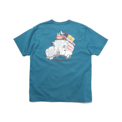 CHUMS Go Outdoor Pocket T-Shirt 短袖上衣 男 藍綠色-CH012348T001