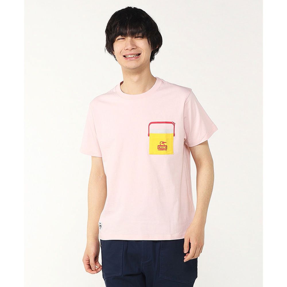 CHUMS Camper Cooler Pocket T-Shirt 短袖上衣 男 霜粉色-CH012360R058