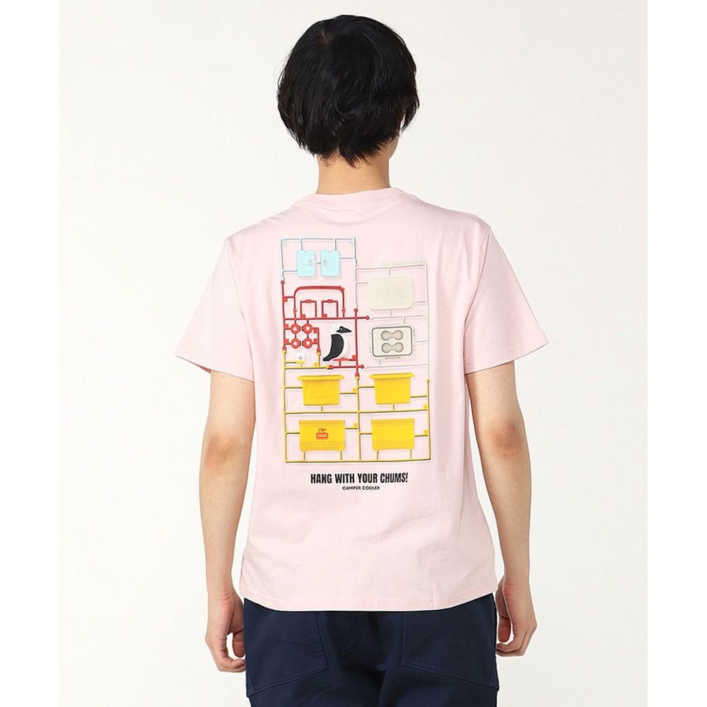 CHUMS Camper Cooler Pocket T-Shirt 短袖上衣 男 霜粉色-CH012360R058