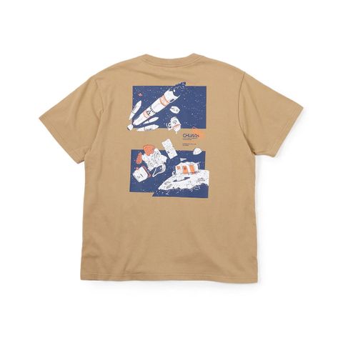 CHUMS CHUMS Moon Camp Site T-Shirt 短袖上衣 男 淺棕色-CH012363B001