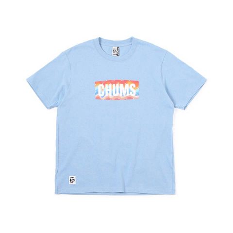 CHUMS CHUMS Logo Stars and Stripes T 短袖上衣 男 天空藍色-CH012388A056