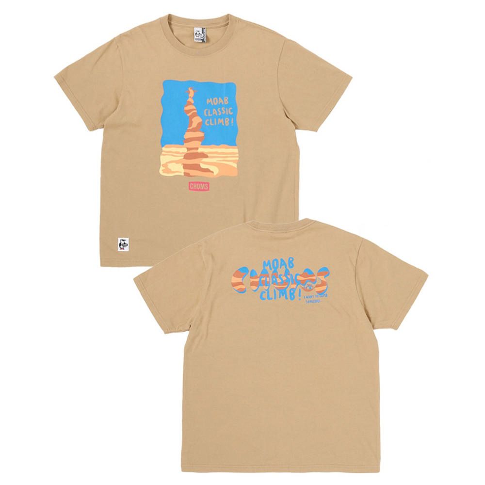 CHUMS Moab Classic Climb! T-Shirt 短袖上衣 男 淺棕色-CH012364B001