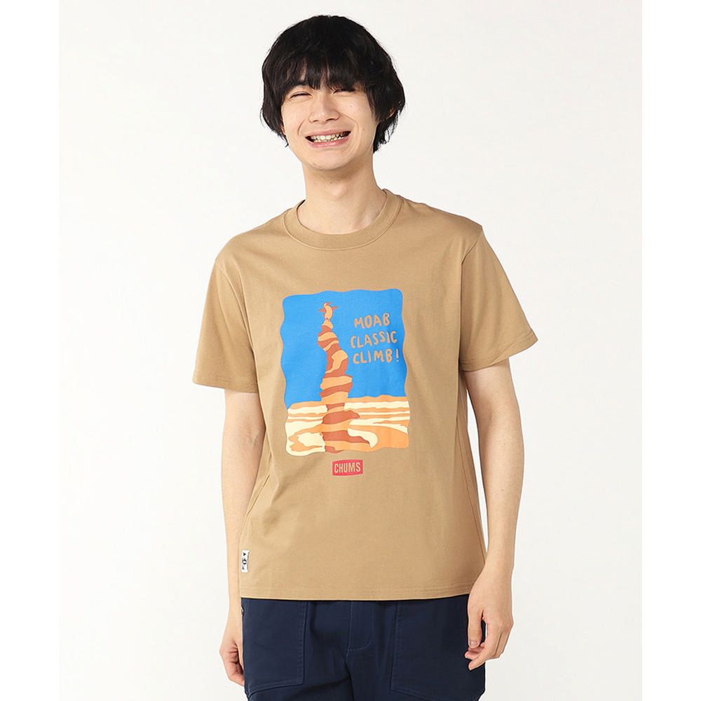 CHUMS Moab Classic Climb! T-Shirt 短袖上衣 男 淺棕色-CH012364B001