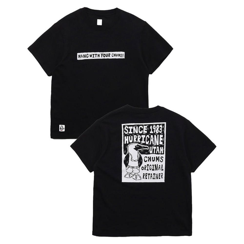 CHUMS Wood Block Print T-Shirt 短袖上衣 男 黑色-CH012369K001