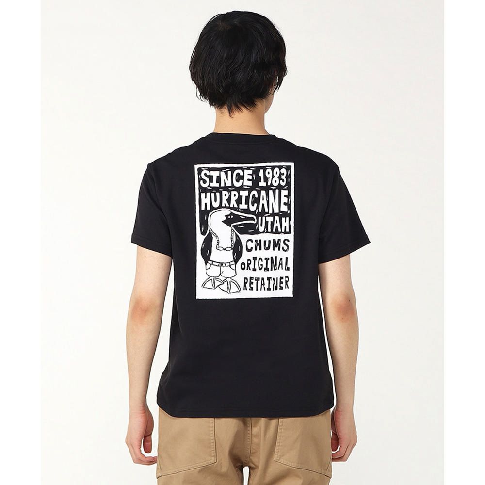 CHUMS Wood Block Print T-Shirt 短袖上衣 男 黑色-CH012369K001