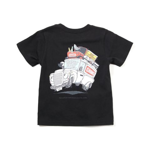 CHUMS Kids Go Outdoor Pocket T-Shirt 短袖上衣 中大童 黑色-CH211310K001