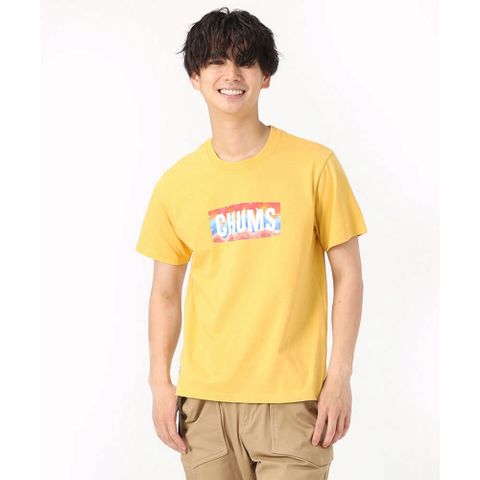 CHUMS Logo Stars and Stripes T短袖上衣 芥黃色-CH012388Y002