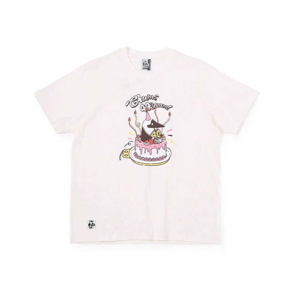 CHUMS 40 Years Cake T短袖上衣 白色-CH012390W001