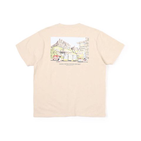 【CHUMS】Zion Camping T短袖上衣 米灰色-CH012393G057