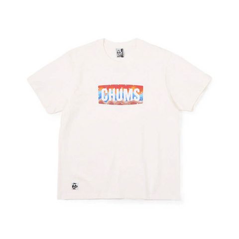 【CHUMS】女Logo Stars and Stripes T短袖上衣 白色-CH112388W001