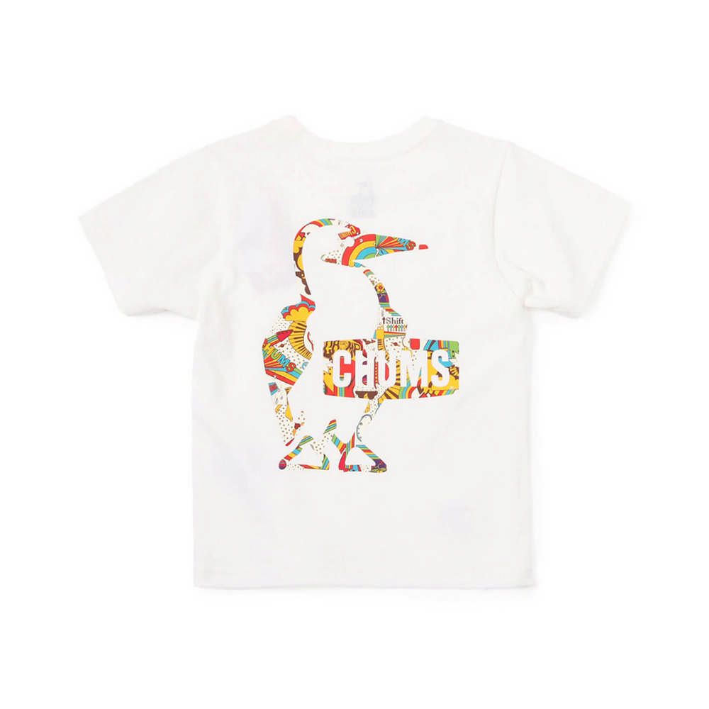  【CHUMS】Kids Booby Logo Rainbow Islands T短袖上衣 白色-CH211320W001