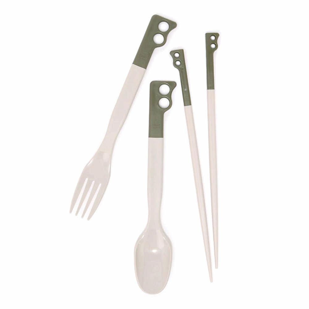 CHUMS Camper Cutlery Set餐具 卡其綠/灰-CH621734M095