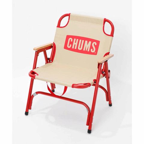 CHUMS Back with Chair折疊椅 米/紅-CH621753B044