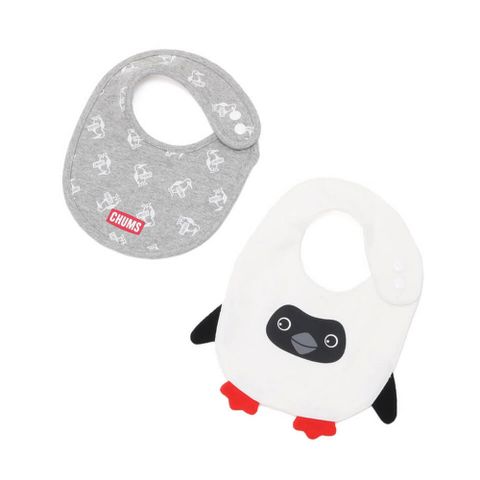 CHUMS Baby Bib Set 童 口水巾 米白/灰-CH271016Z050