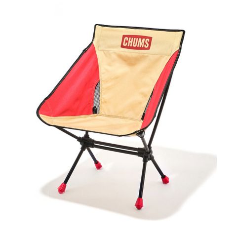 【CHUMS】Compact Chair Booby Foot Low 男女 收納折椅 米/紅-CH621772B044