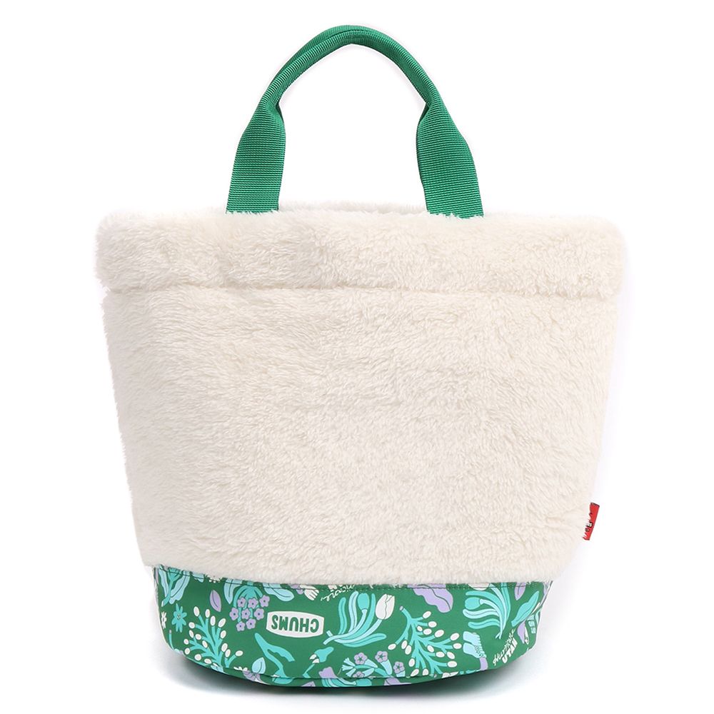  【CHUMS】SAYORI WADA Elmo Fleece Tote Bag托特包 象牙白/Into Green