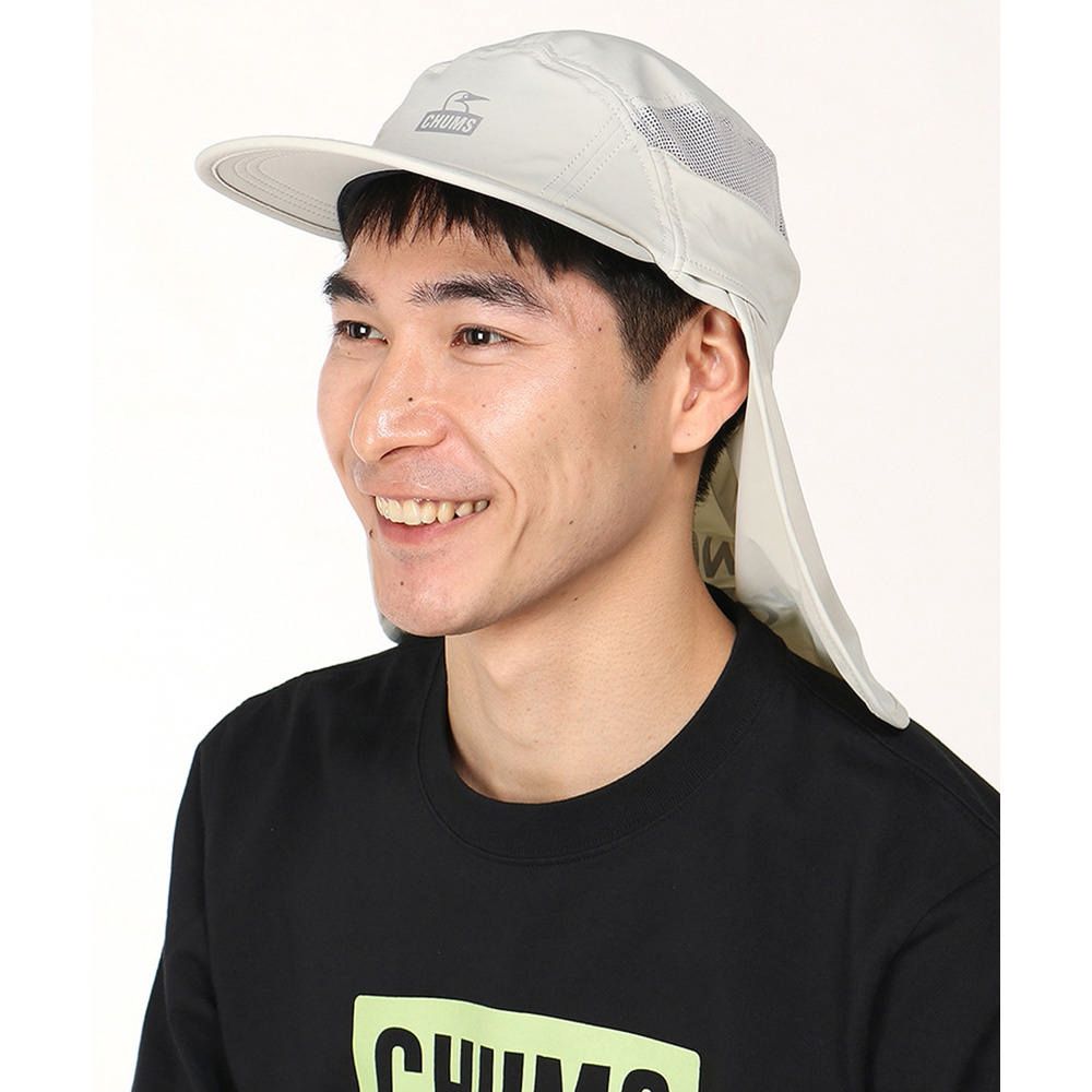 CHUMS Work Out Sunshade Cap戶外帽(UV CUT) 淺灰-CH051367G020