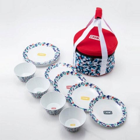 CHUMS Melamine Dish Set 餐具組 腳印迷彩