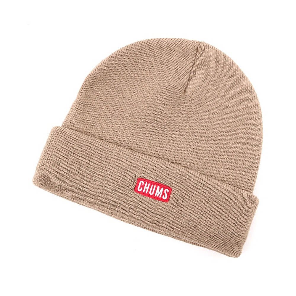 CHUMS Logo Short Knit Cap 男女 針織帽  淺棕